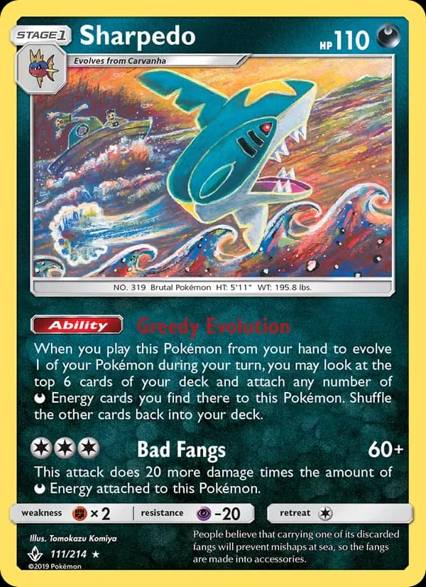 Sharpedo 111/214 from Unbroken Bonds