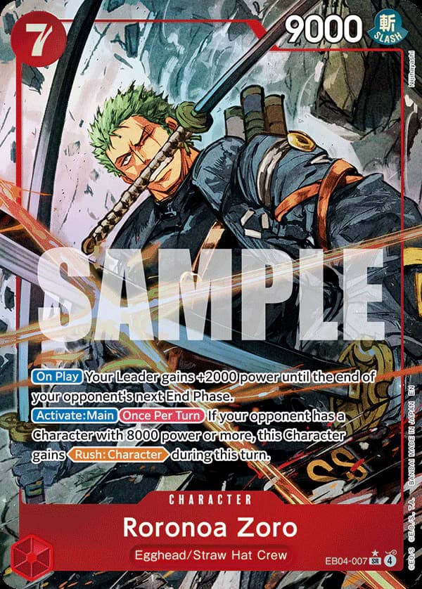 Roronoa Zoro EB04-007 Official alternate printing 1