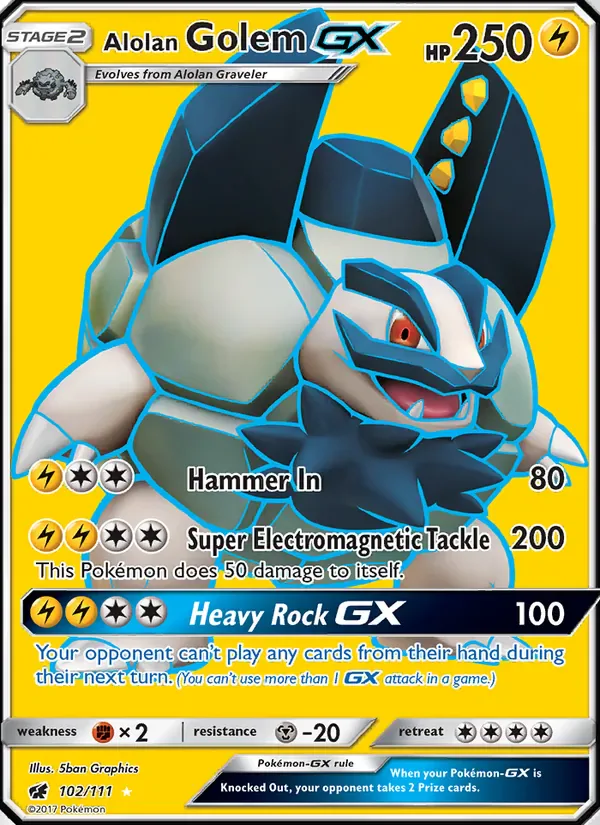 Alolan Golem GX 102/111 from Crimson Invasion