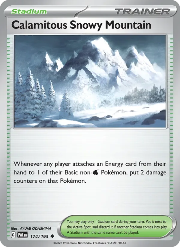 Calamitous Snowy Mountain 174/193 from Paldea Evolved