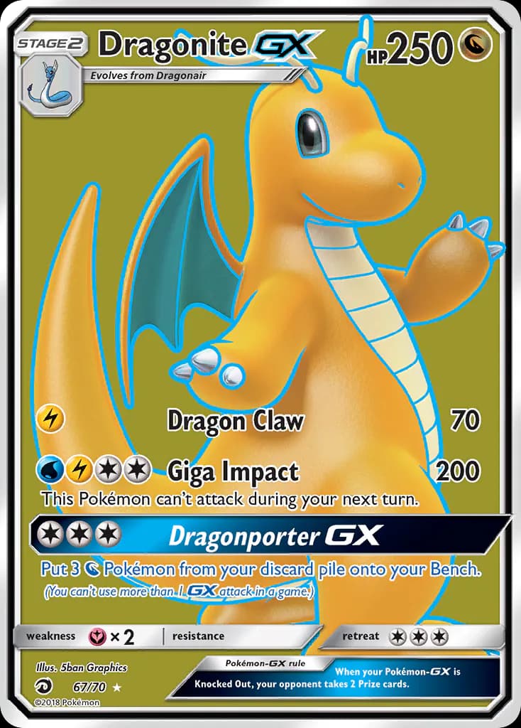 Dragonite GX 67/70 from Dragon Majesty