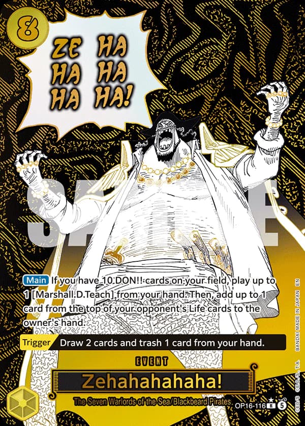 Zehahahahaha! OP16-116 Official alternate printing 1