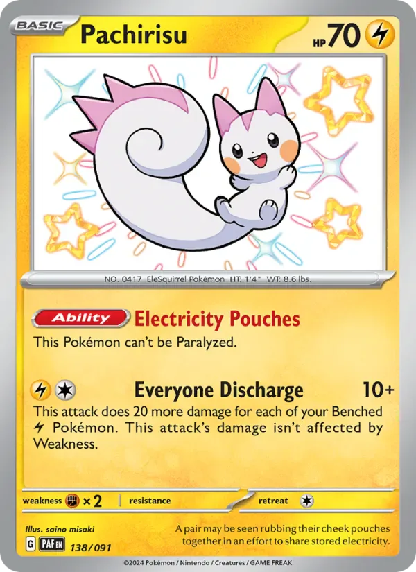 Pachirisu 138/91 from Paldean Fates