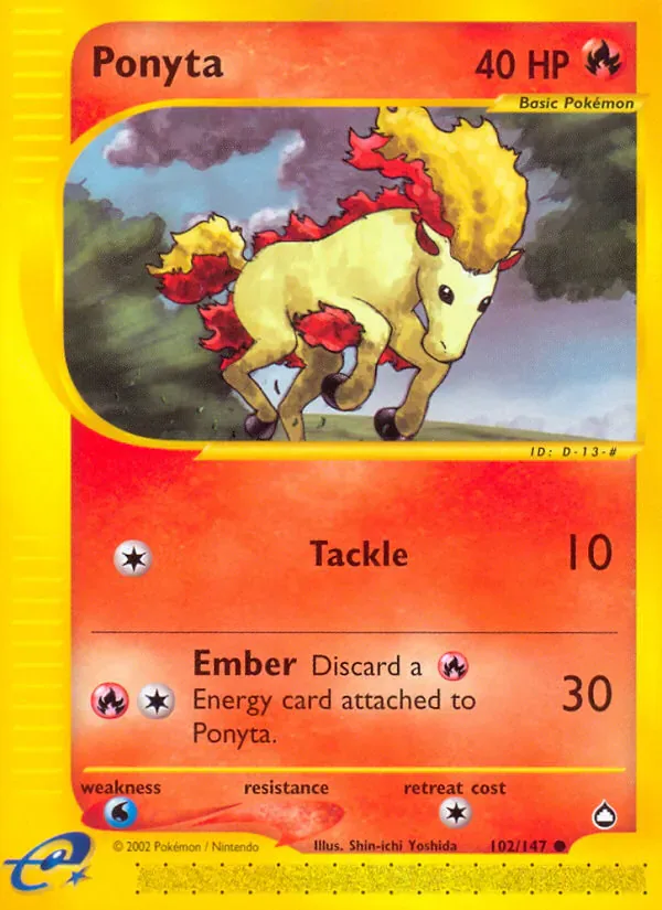 Ponyta 102/147 from Aquapolis