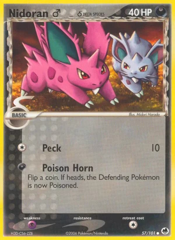 Nidoran♂ δ 57/101 from EX Dragon Frontiers