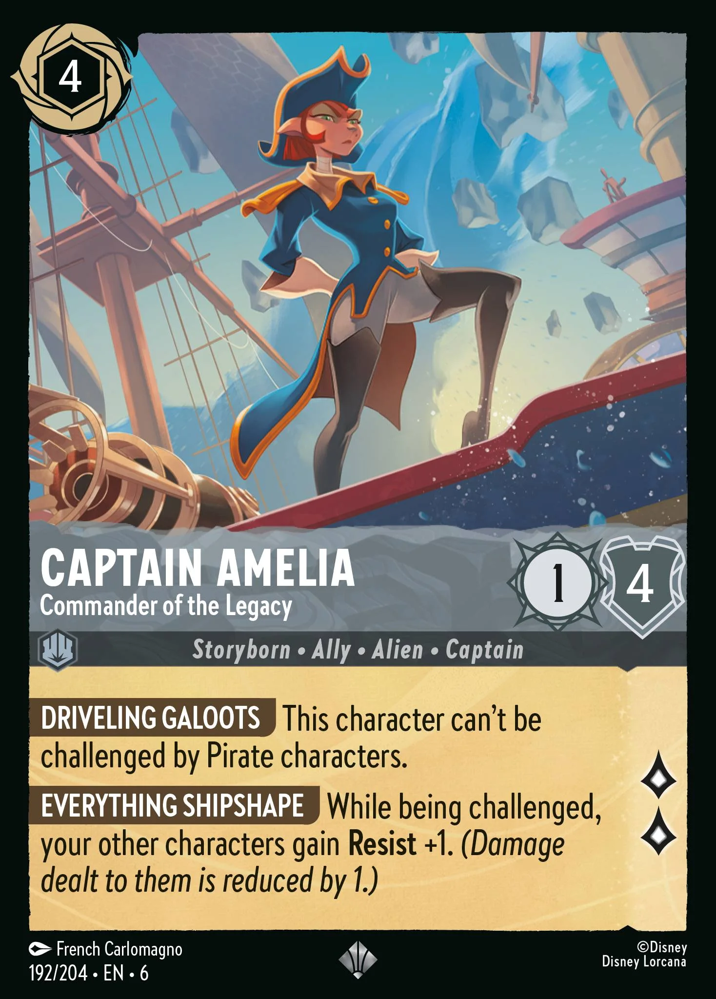Captain Amelia - Commander of the Legacy 192/204 from Azurite Sea