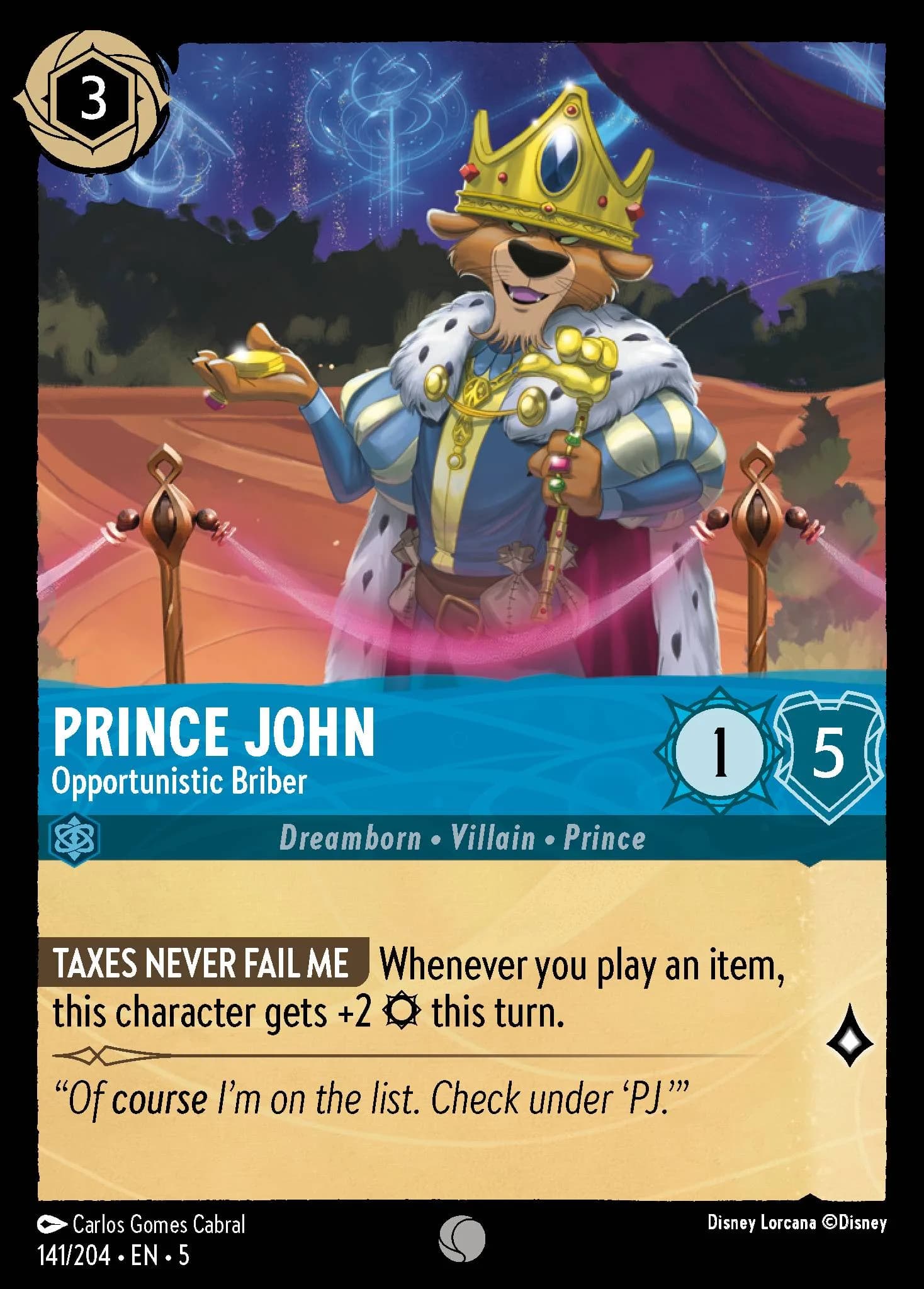 Prince John - Opportunistic Briber 141/204 from Shimmering Skies