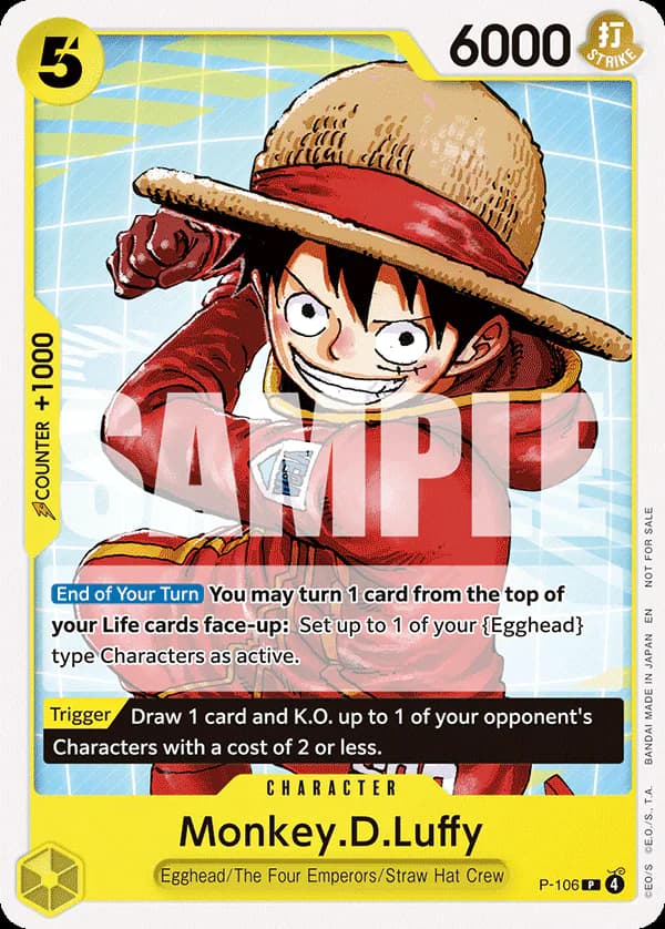Monkey.D.Luffy P-106 Official alternate printing 1
