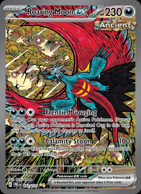 Roaring Moon ex 162/131 from Prismatic Evolutions