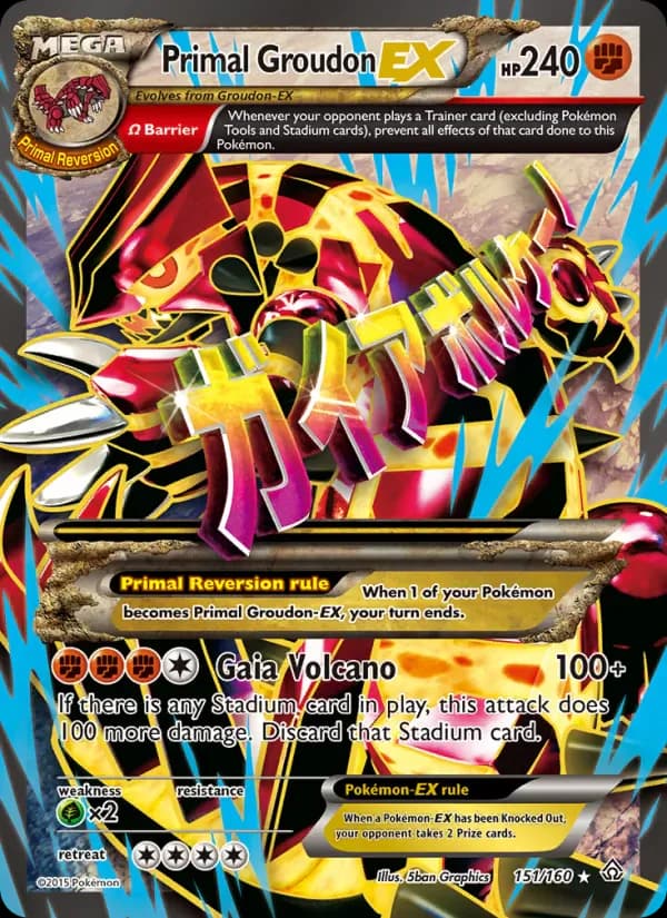 Primal Groudon EX 151/160 from Primal Clash