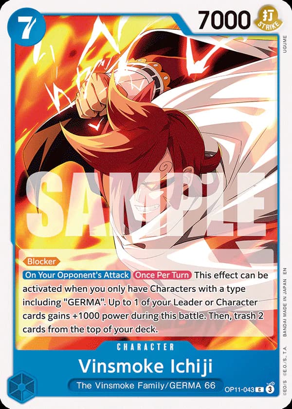 Vinsmoke Ichiji OP11-043 Standard printing