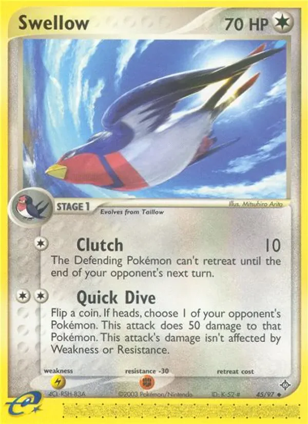 Swellow 45/97 from EX Dragon