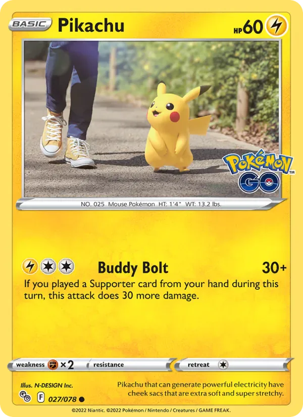 Pikachu 027/78 from Pokemon GO