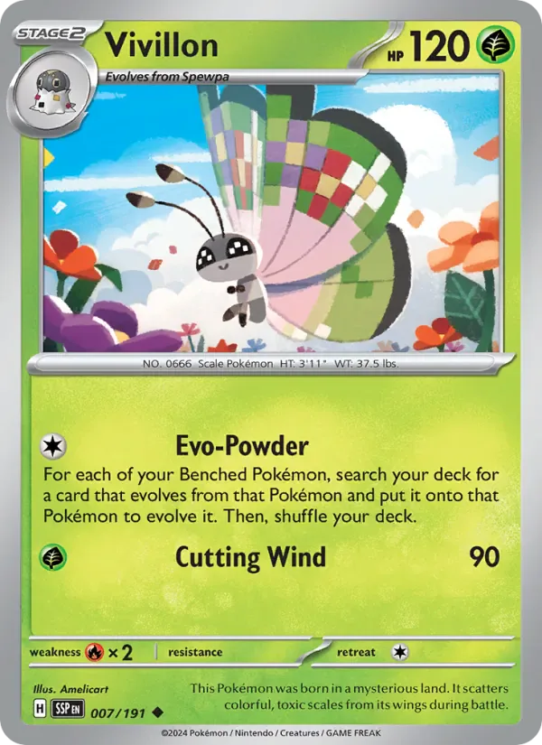 Vivillon 007/191 from Surging Sparks
