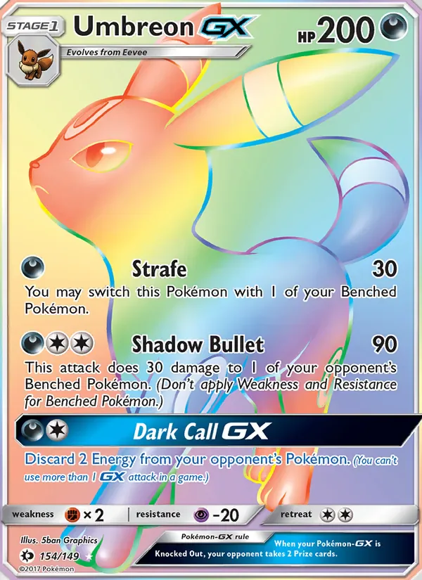 Umbreon GX 154/149 from Sun & Moon Base Set