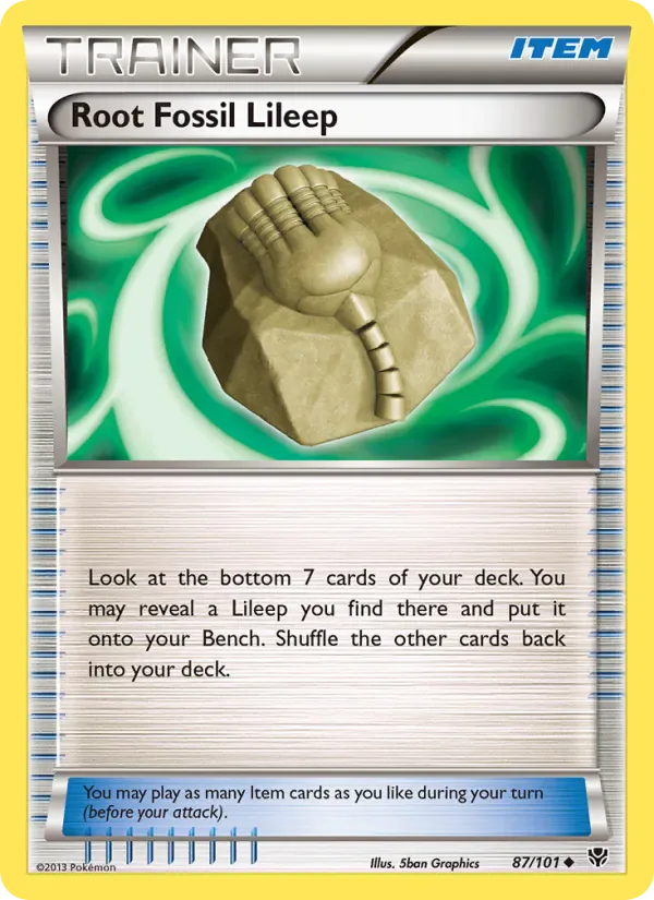 Root Fossil Lileep 87/101 from Plasma Blast