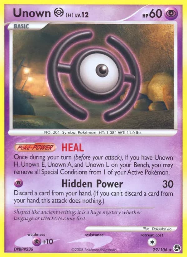 Unown H 29/106 from Great Encounters