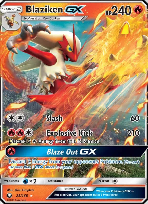 Blaziken GX 28/168 from Celestial Storm