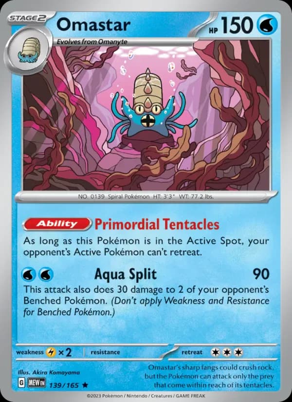 Omastar 139/165 from Pokemon 151