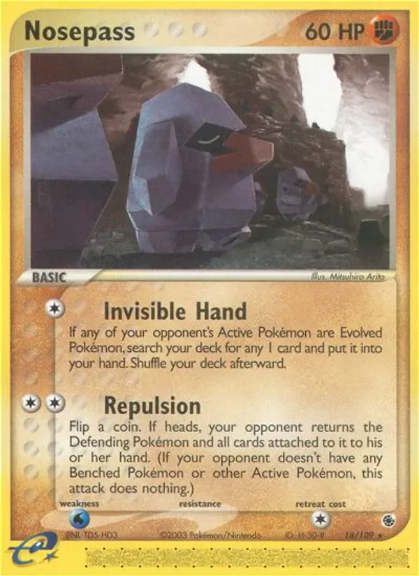 Nosepass 18/109 from EX Ruby & Sapphire