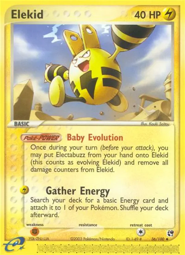 Elekid 36/100 from EX Sandstorm