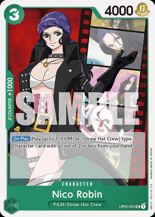 Nico Robin OP02-037 Official alternate printing 1