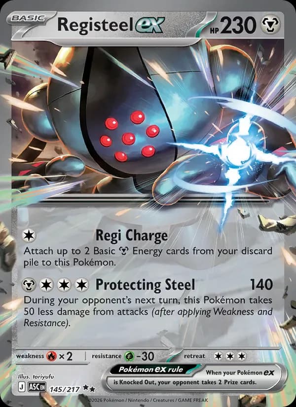 Registeel ex 145/217 from Ascended Heroes