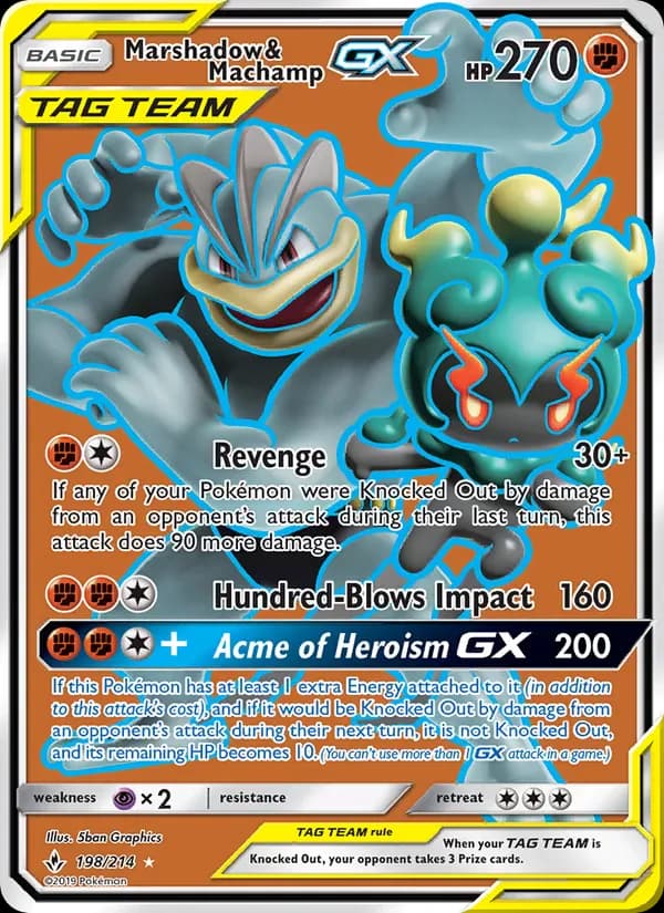 Marshadow & Machamp GX 198/214 from Unbroken Bonds