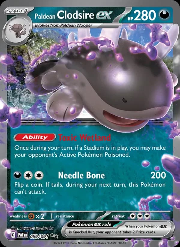 Paldean Clodsire ex 059/91 from Paldean Fates