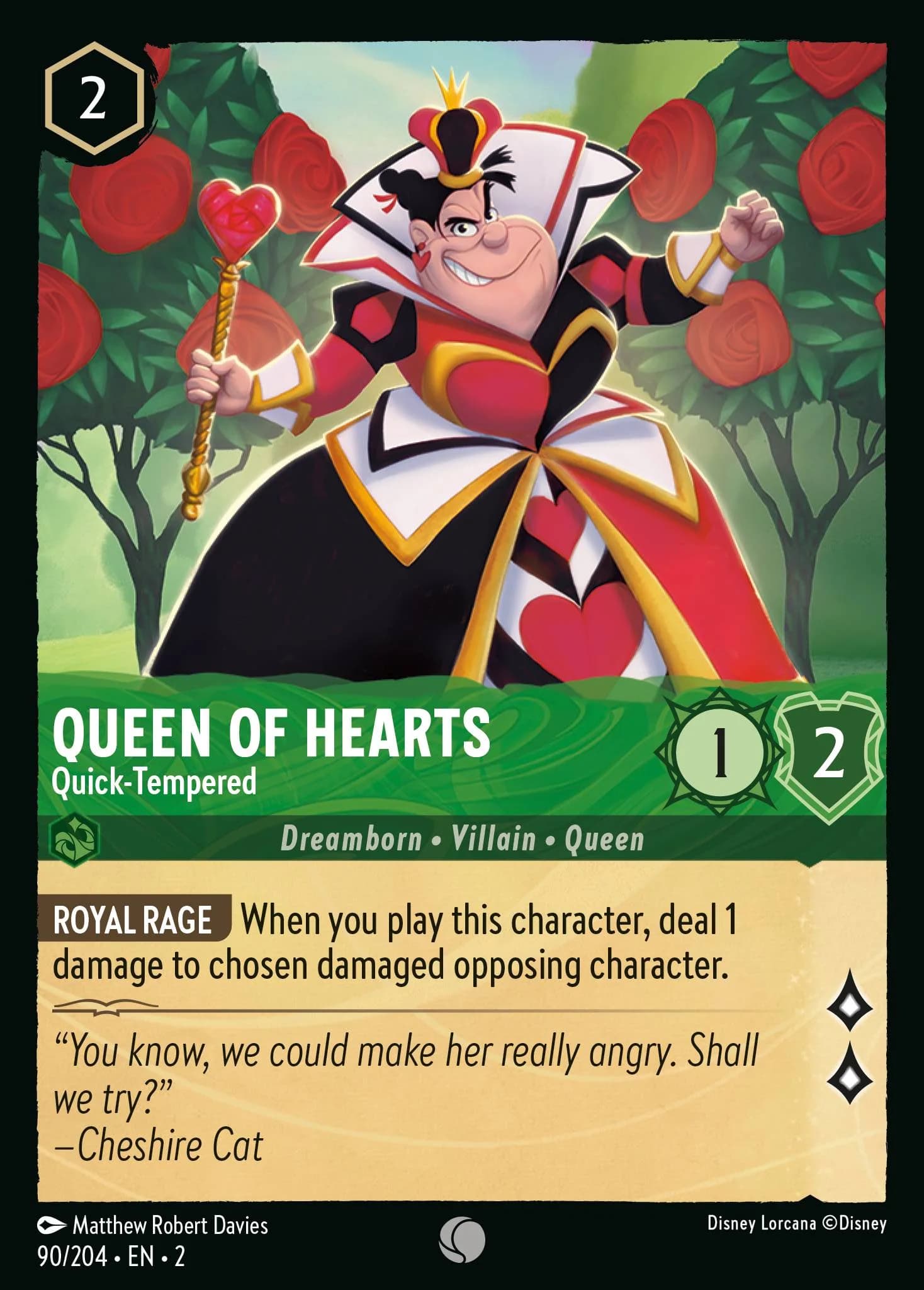 Queen of Hearts - Quick-Tempered 90/204 from Rise of the Floodborn