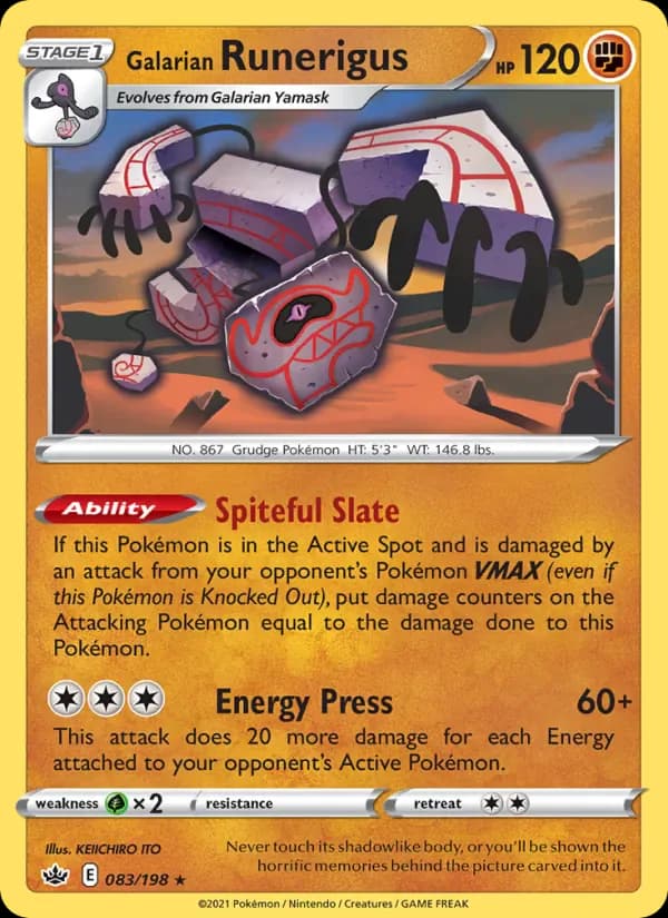 Galarian Runerigus 83/198 from Chilling Reign