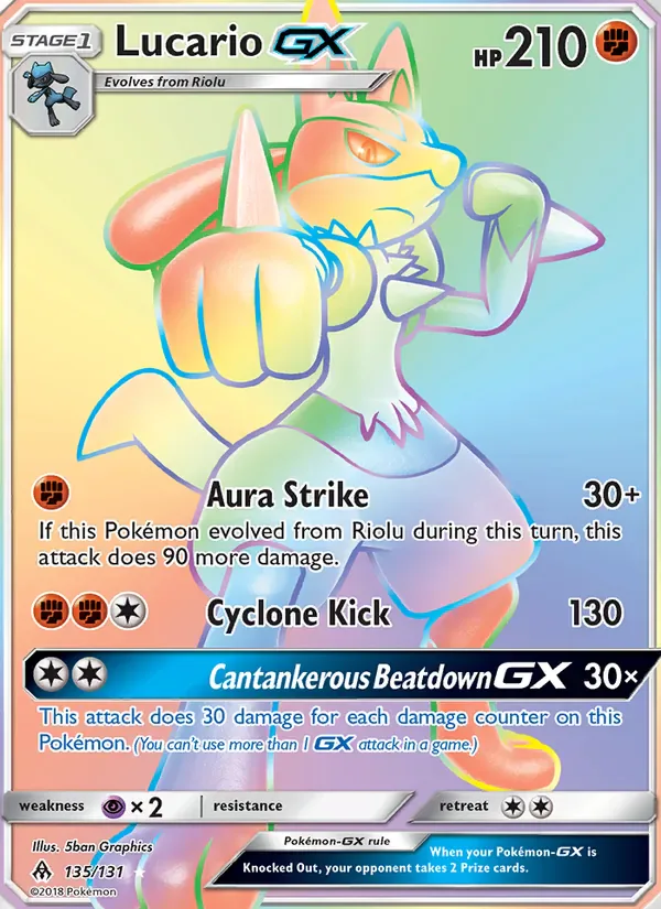 Lucario GX 135/131 from Forbidden Light