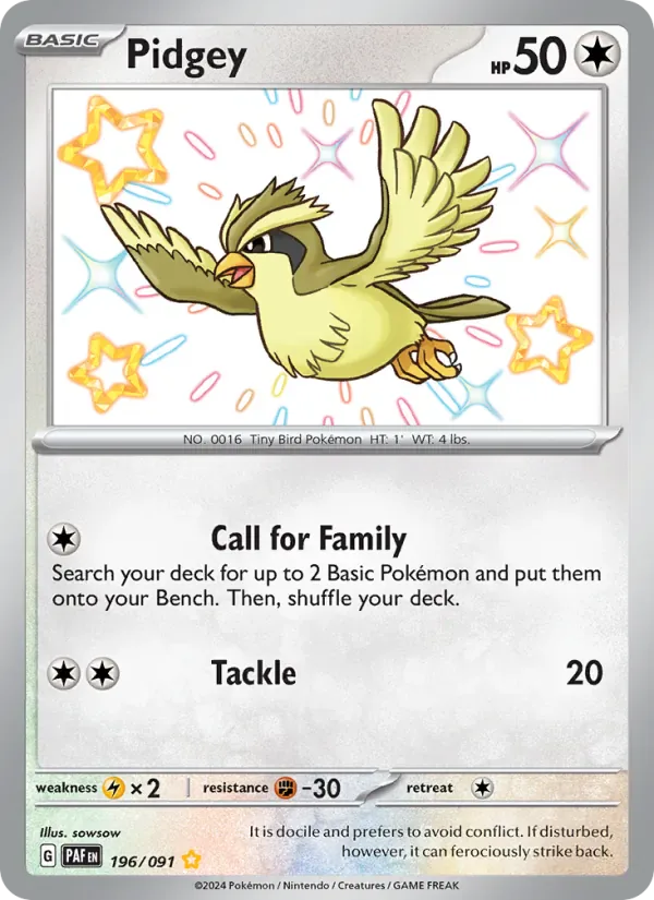 Pidgey 196/91 from Paldean Fates