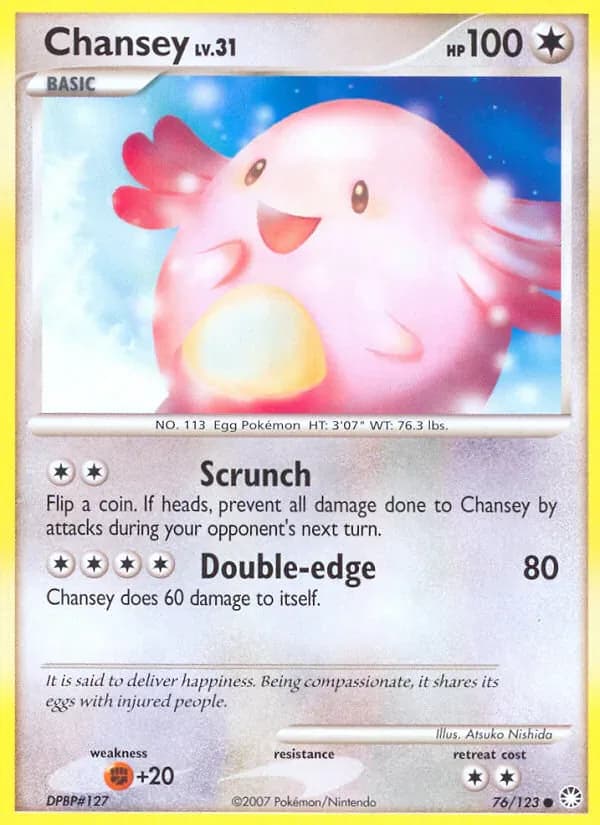 Chansey 76/123 from Mysterious Treasures