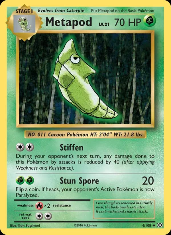 Metapod 4/108 from Evolutions