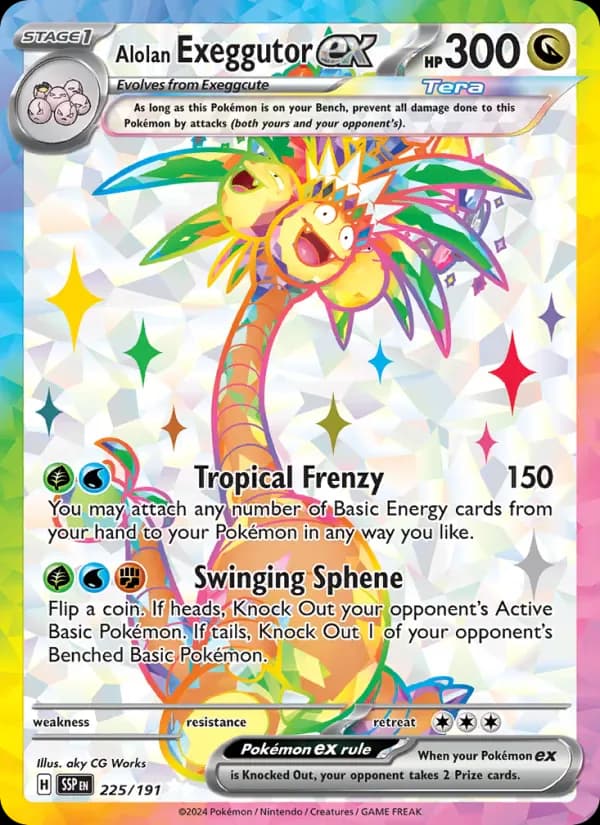 Alolan Exeggutor ex 225/191 from Surging Sparks