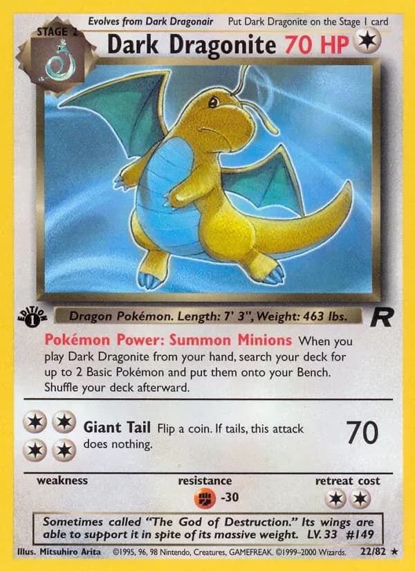Dark Dragonite 22/82 from Team Rocket