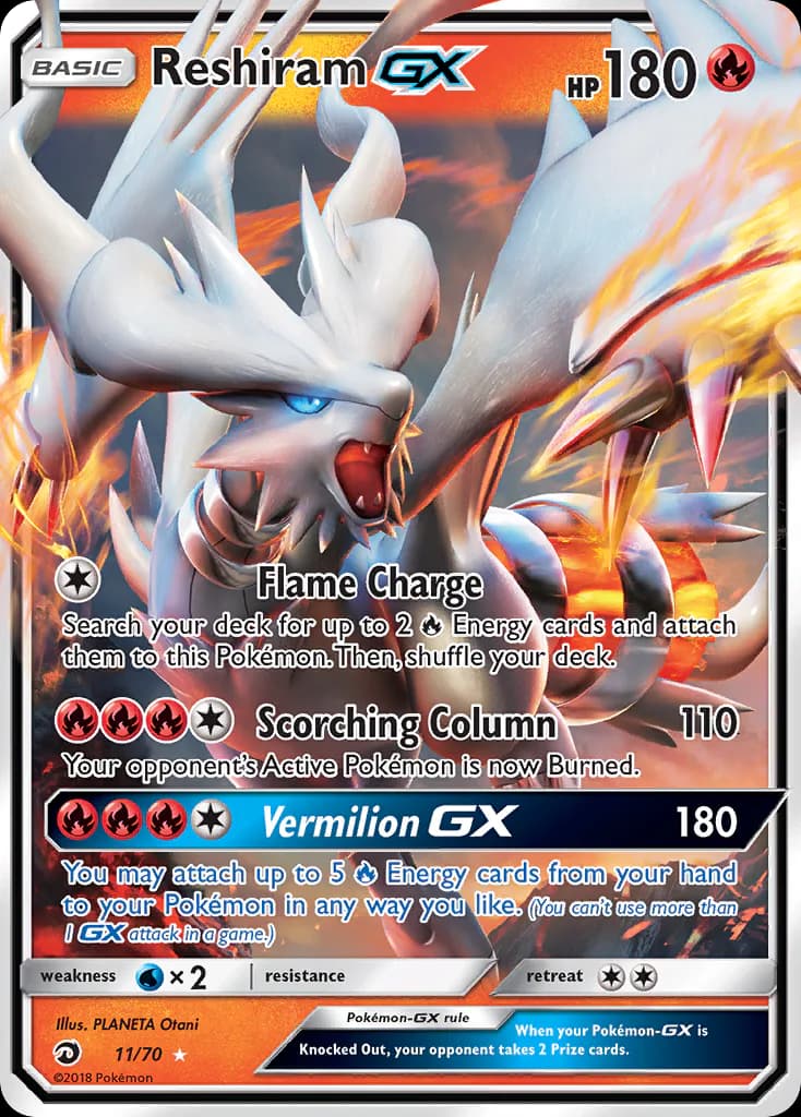 Reshiram GX 11/70 from Dragon Majesty
