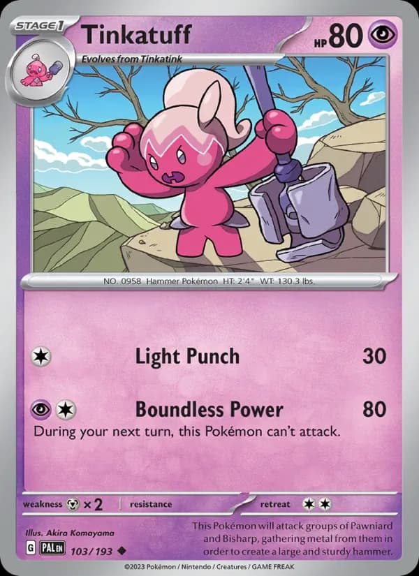 Tinkatuff 103/193 from Paldea Evolved