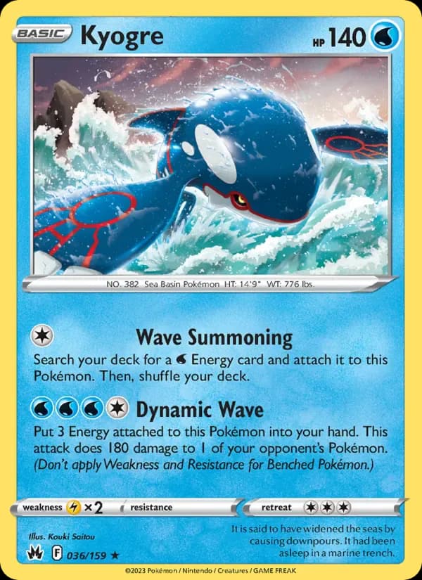 Kyogre 036/159 from Crown Zenith