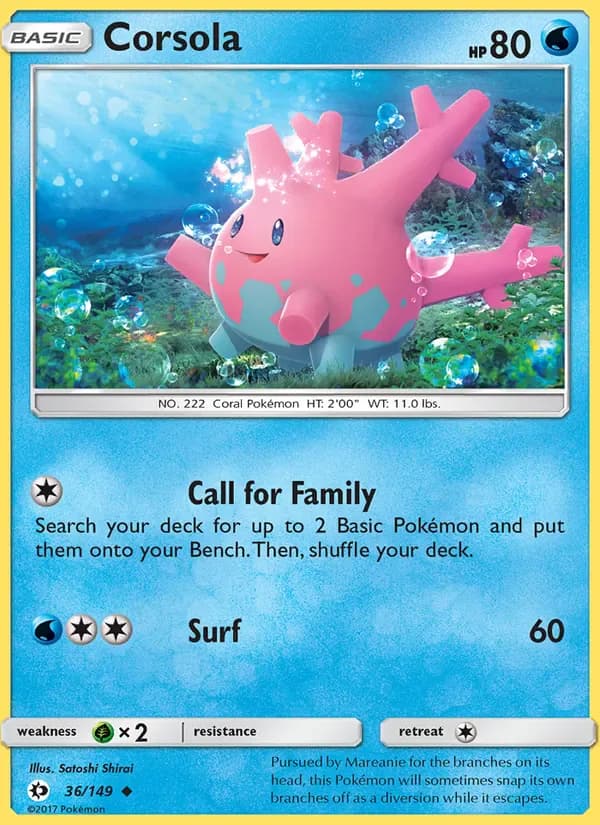 Corsola 36/149 from Sun & Moon Base Set
