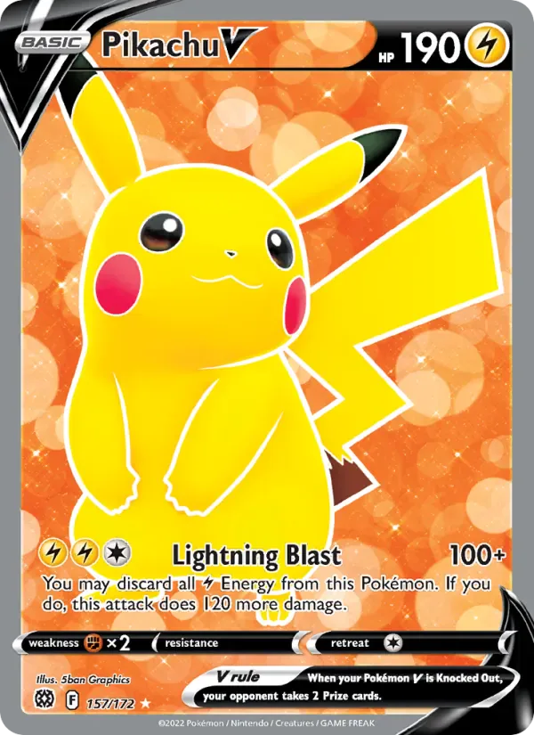 Pikachu V 157/172 from Brilliant Stars