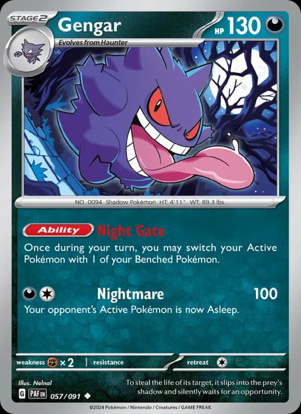 Gengar 057/91 from Paldean Fates