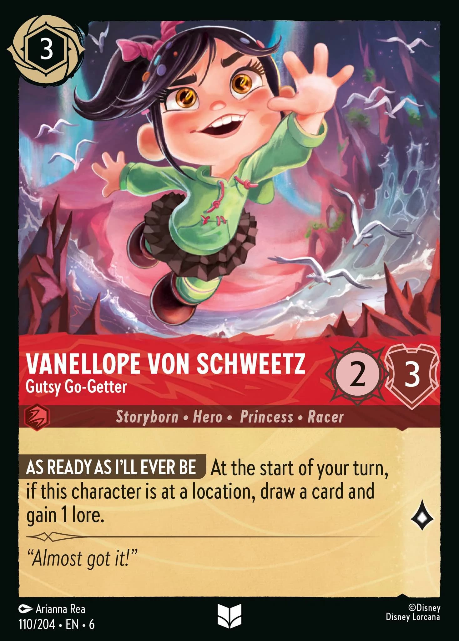 Vanellope von Schweetz - Gutsy Go-Getter 110/204 from Azurite Sea