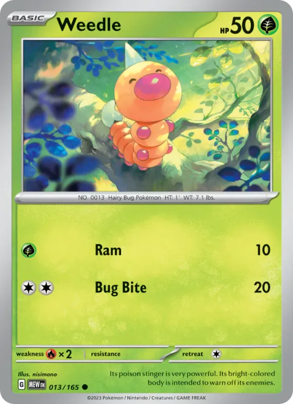 Weedle 013/165 from Pokemon 151