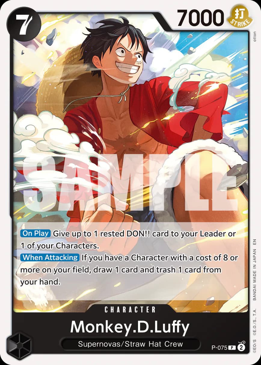 Monkey.D.Luffy P-075 Official alternate printing r1