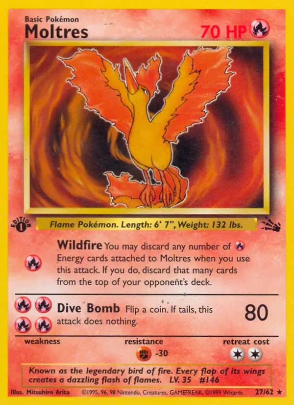 Moltres 27/62 from Fossil