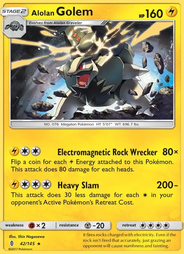 Alolan Golem 42/145 from Guardians Rising