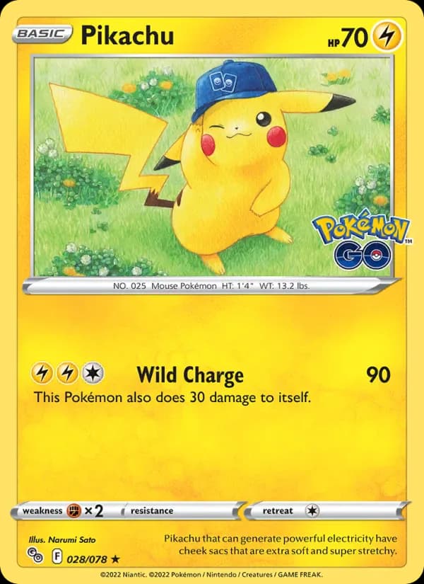 Pikachu 028/78 from Pokemon GO