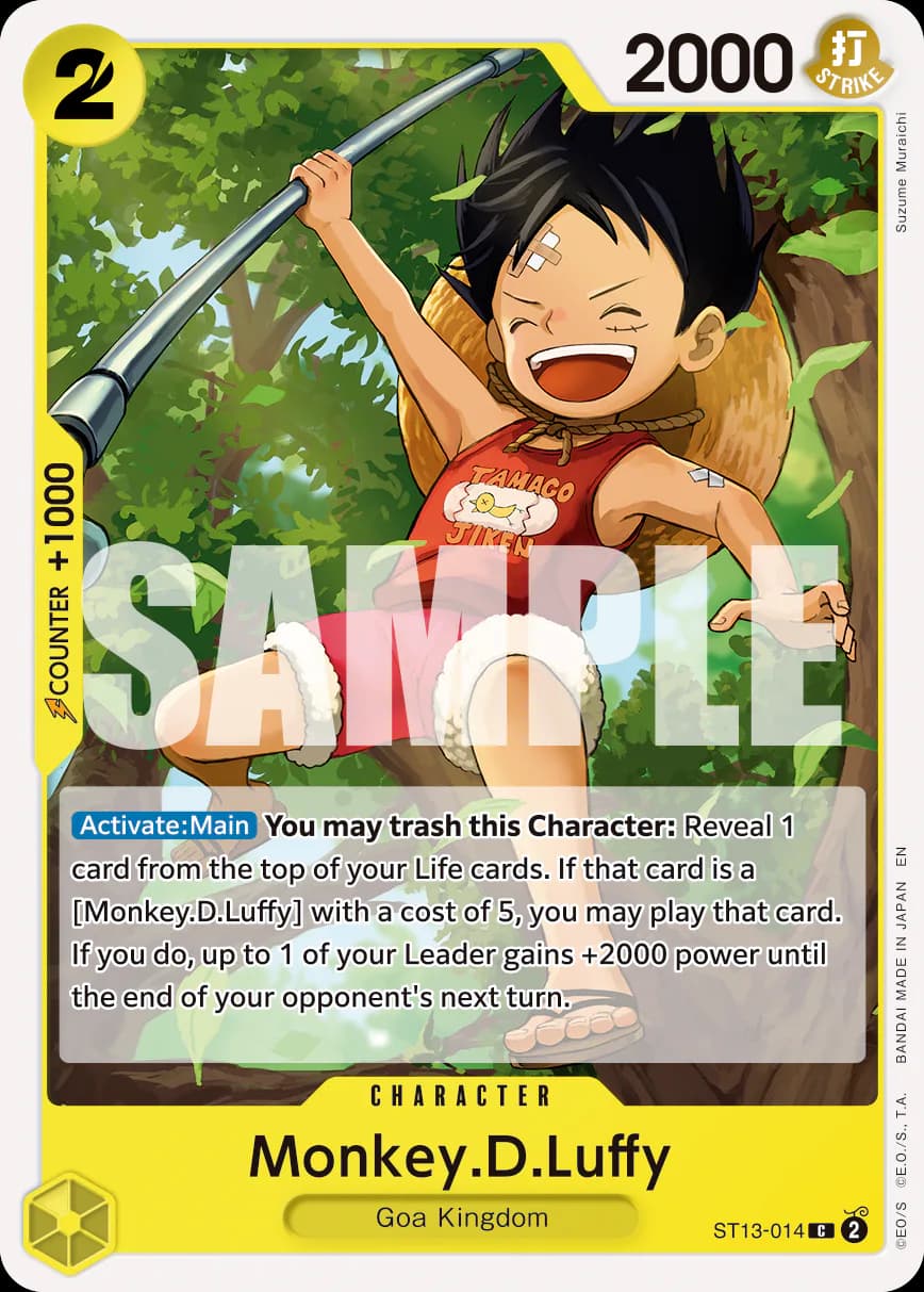 Monkey.D.Luffy ST13-014 Official alternate printing r1